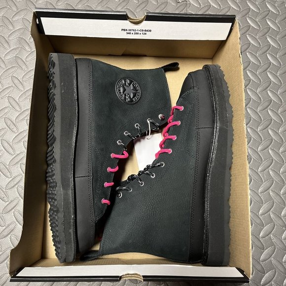 CONVERSE Chuck Taylor Crafted Leather Terrain Boots Shoe 173213C Black - Picture 11 of 11